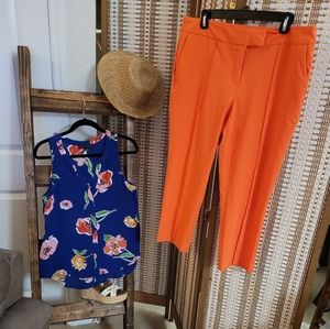 Dress pant in a vibrant orange color. Size 12